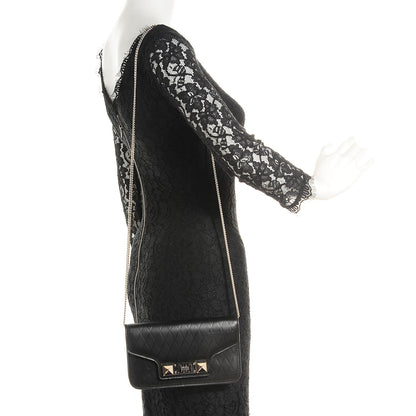 Proenza Schouler Calfskin Embossed Crosshatch PS11 Chain Wallet Black 2 of 7