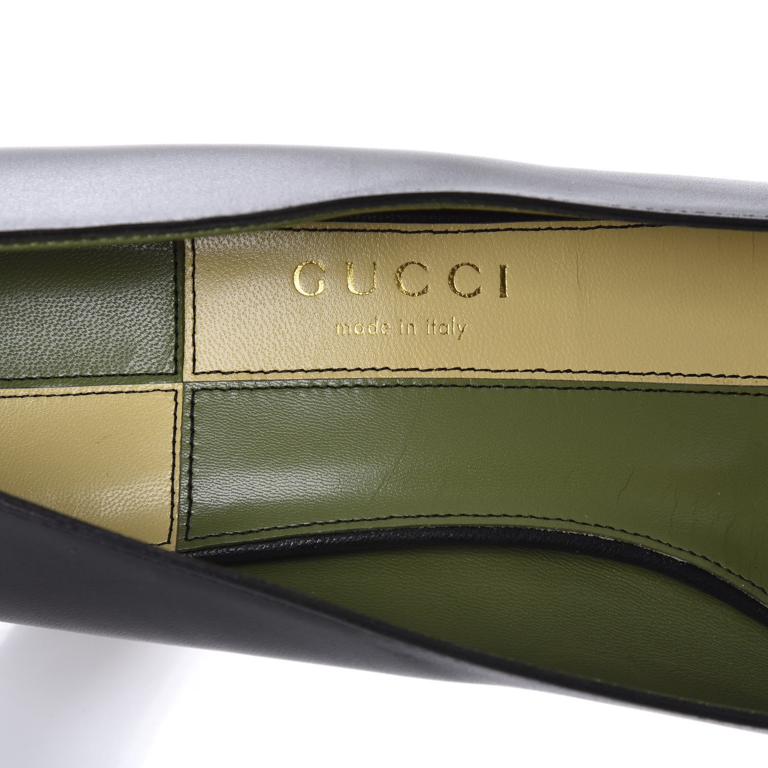 Gucci Malaga Kid Half Moon GG Square Toe Pumps 40 Black 7 of 10