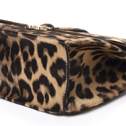 Valentino Garavani Calf Hair Leopard Print Large Glam Lock Rockstud Flap 7 of 9