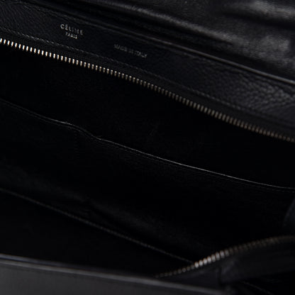 Celine Drummed Calfskin Suede Small Trapeze Black 11 of 19