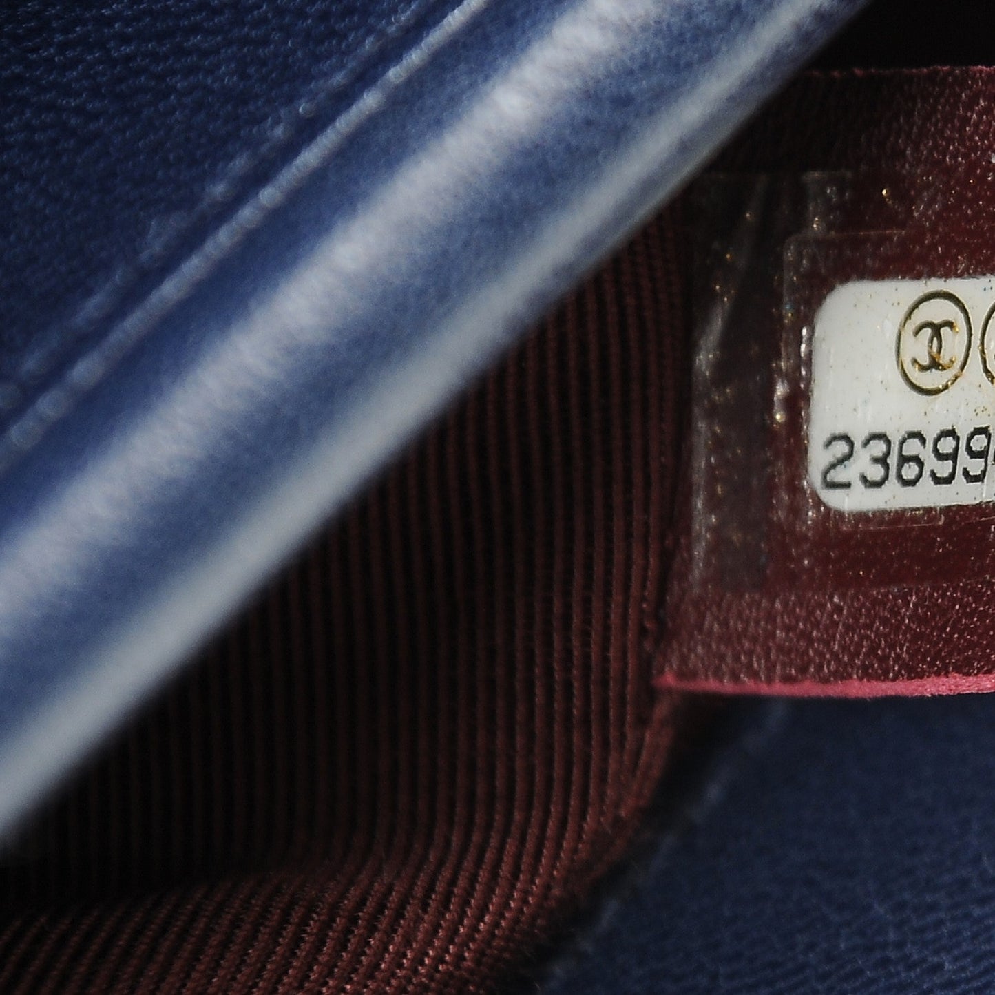 Lambskin Quilted Gold Metal Lock Flap Navy