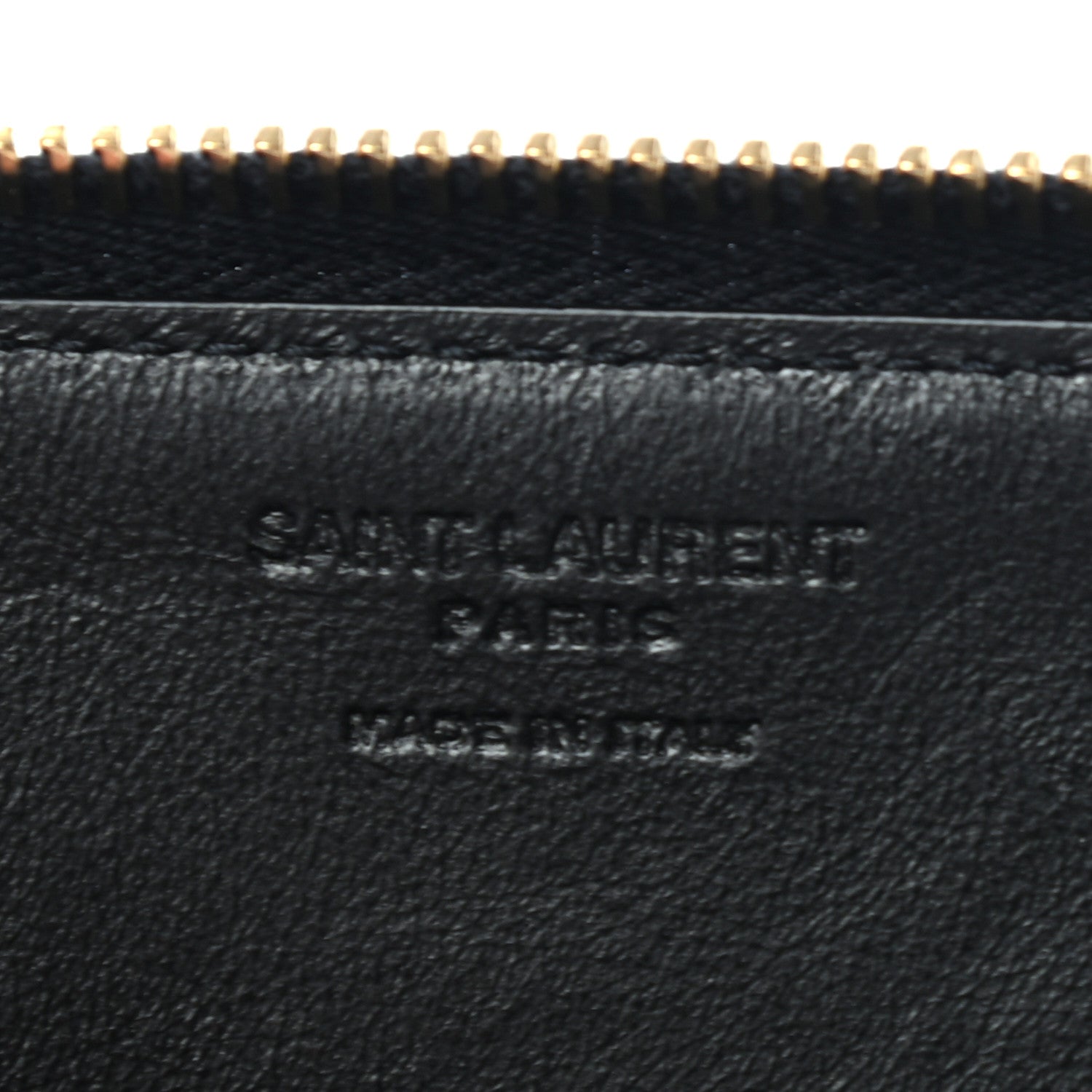 Saint Laurent Calfskin Star Print Compact Zip Coin Purse Black Ivory Red 5 of 6