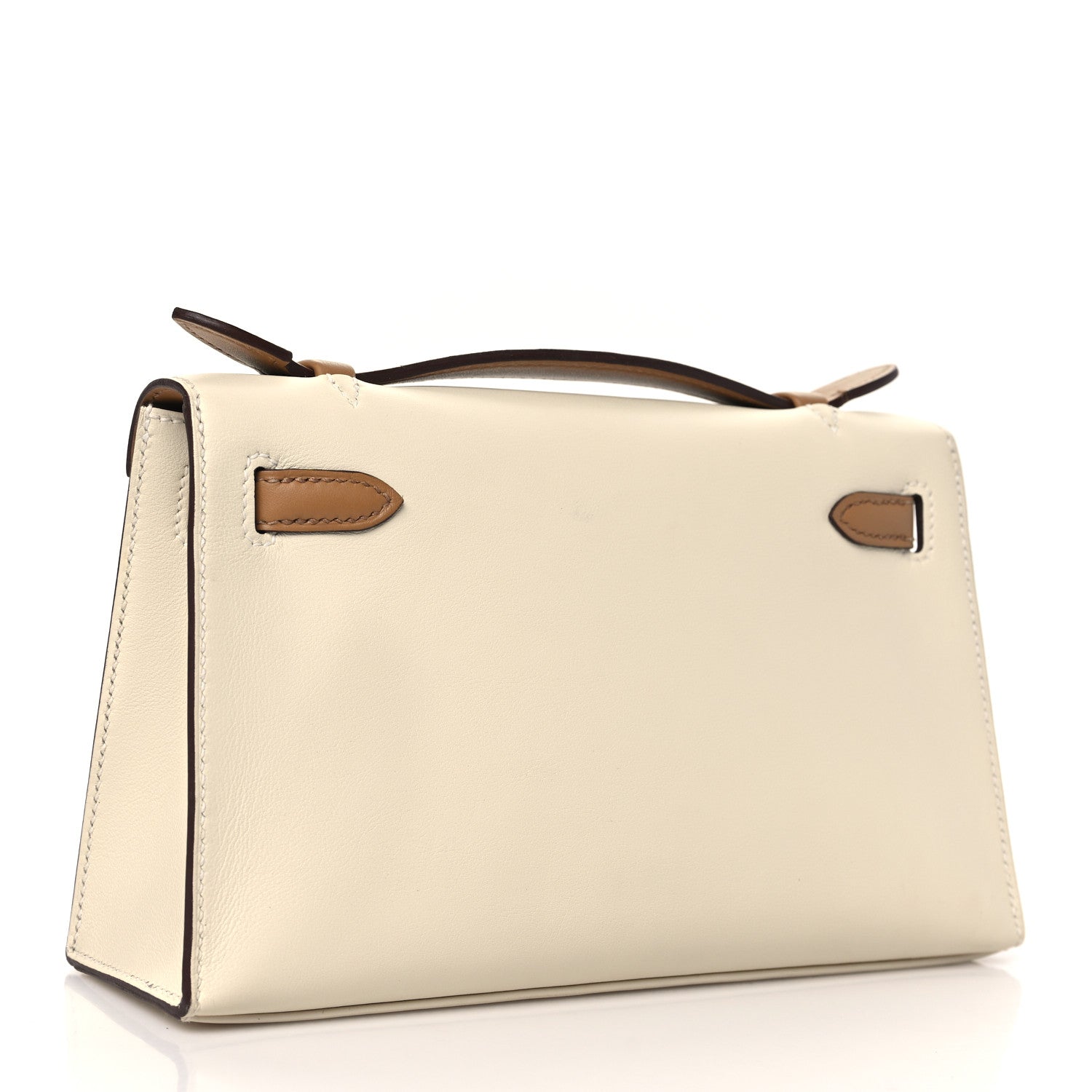 Hermes Swift Horseshoe Kelly Pochette Clutch Nata Biscuit 3 of 11