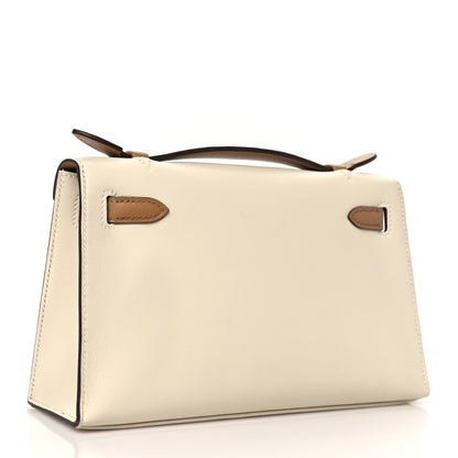 Hermes Swift Horseshoe Kelly Pochette Clutch Nata Biscuit 3 of 11