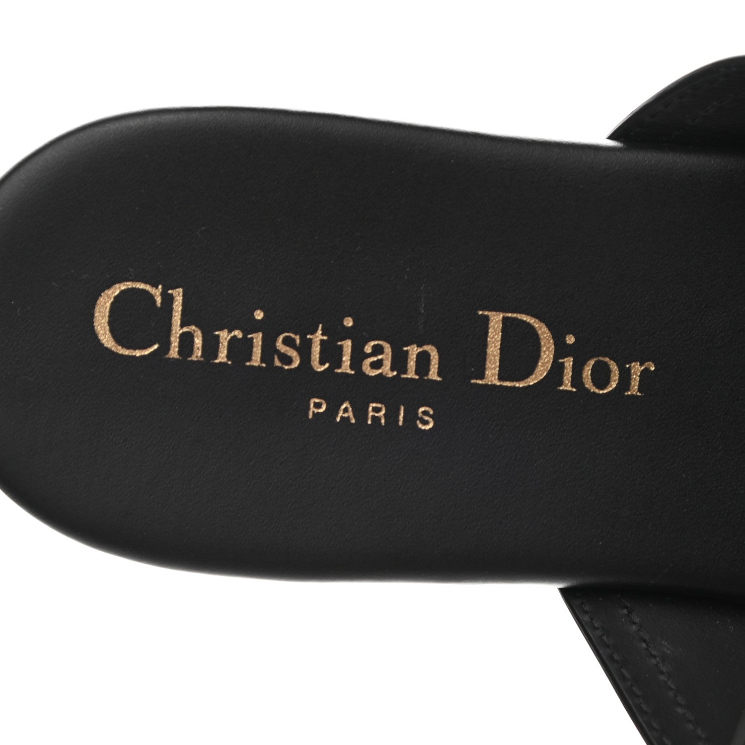 Christian Dior Calfskin 30 Montaigne Thong Sandals 36.5 Black 7 of 8