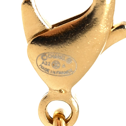 Chanel Crystal Metal CC Round Pendant Necklace Gold 5 of 5