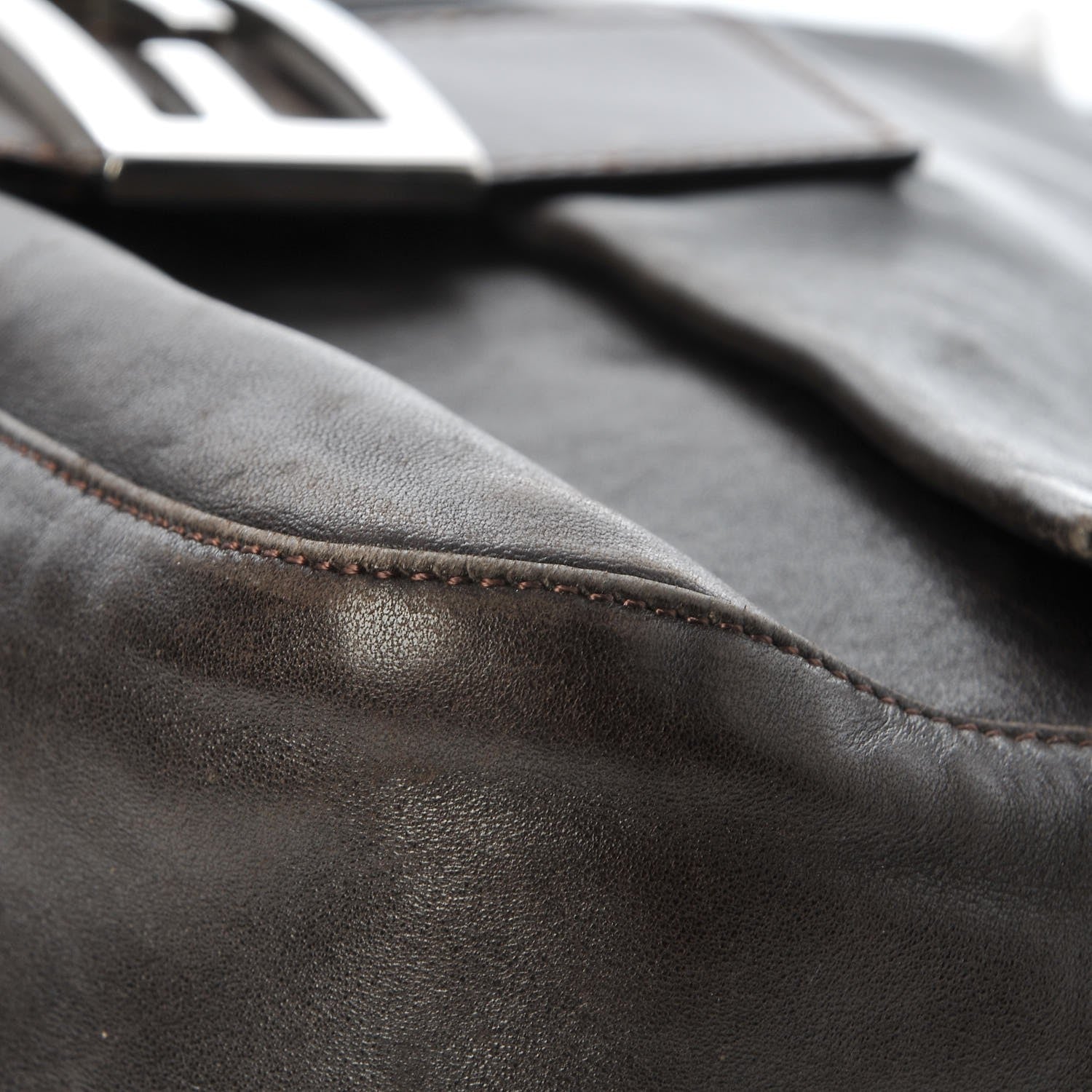 Fendi Calfskin Forever Mama Baguette Brown 9 of 11