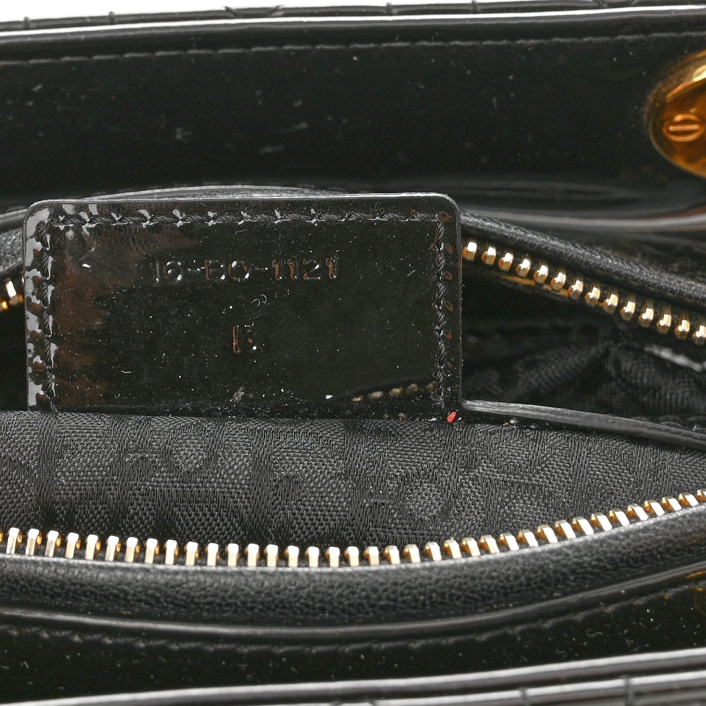 Patent Cannage Medium Lady Dior Black