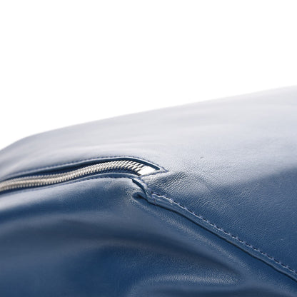 Celine Smooth Lambskin Horizontal Zipper Gusset Cabas Ocean Blue 8 of 11
