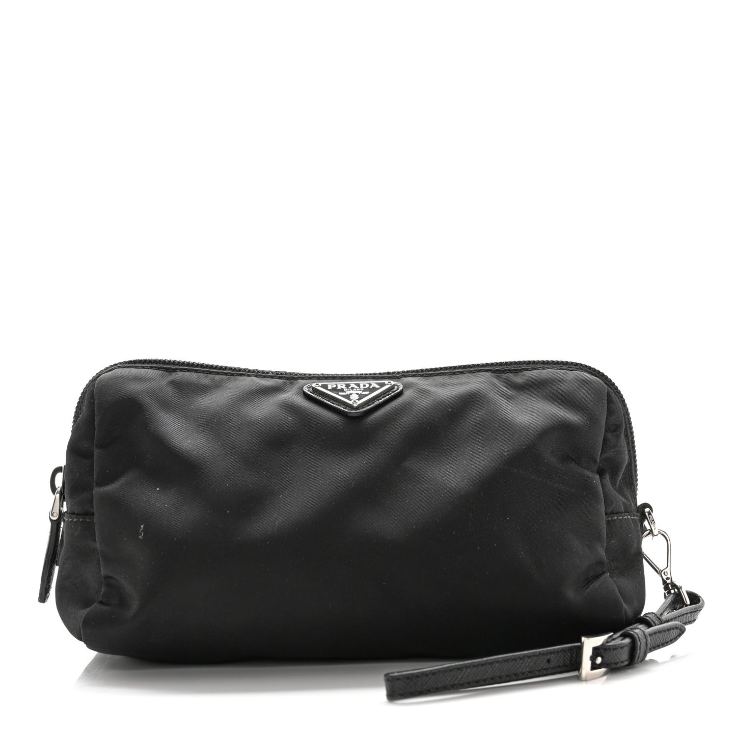 Tessuto Nylon Saffiano Wristlet Black
