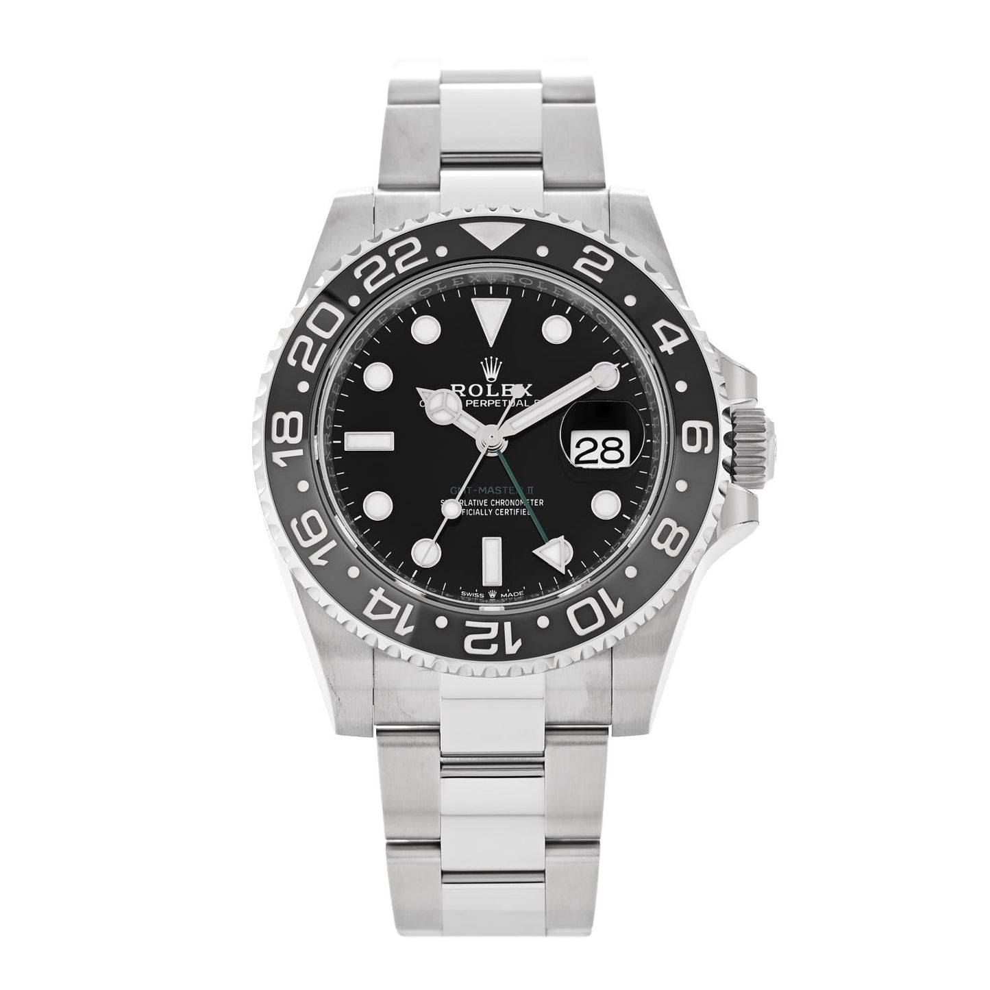 Stainless Steel 40mm Oyster Perpetual Date GMT Master II Bruce Wayne Watch Black 126710GRNR