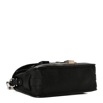 Proenza Schouler Calfskin Lizard Embossed Mini PS11 Classic Shoulder Bag Black 4 of 13