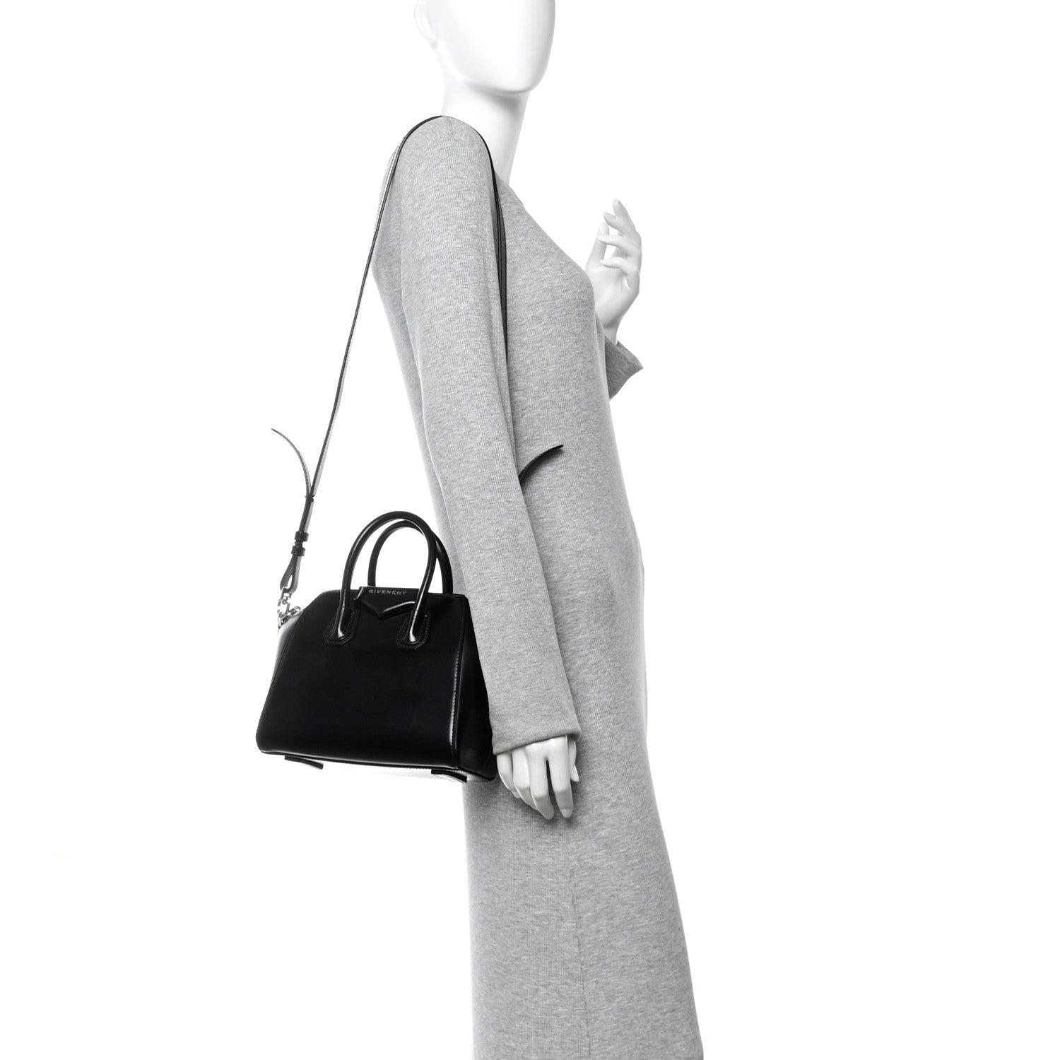 Givenchy Shiny Lord Calfskin Mini Antigona Black 2 of 10