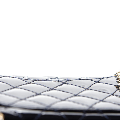 Chanel Patent Quilted Accordion Reissue 2.55 Flap Navy 9 of 15