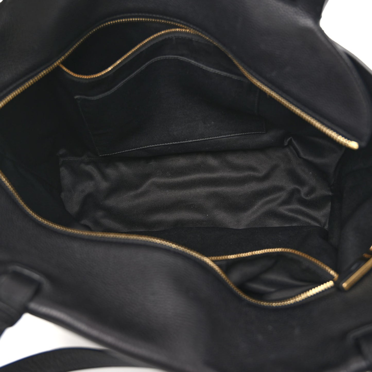 Grained Calfskin Bitter Pocket Tote Black