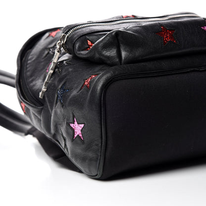 Saint Laurent Lambskin Star Applique Mini City California Backpack Black 8 of 11