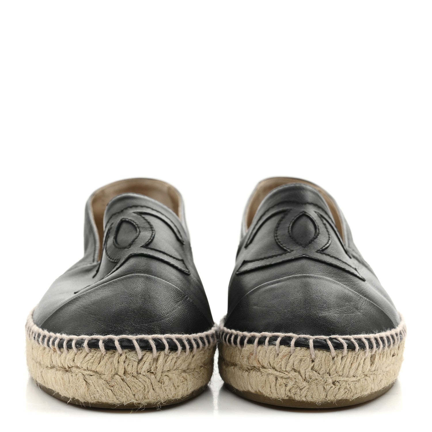 Chanel Lambskin CC Espadrilles 38 Black 3 of 10