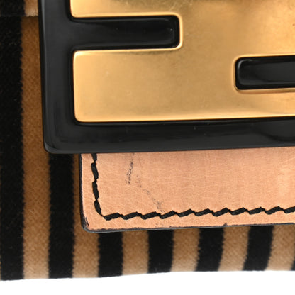 Fendi Velvet Striped Mini Mama Black Beige 12 of 12