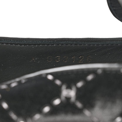 Chanel Velvet Moccasin Loafers 39 Black 6 of 8