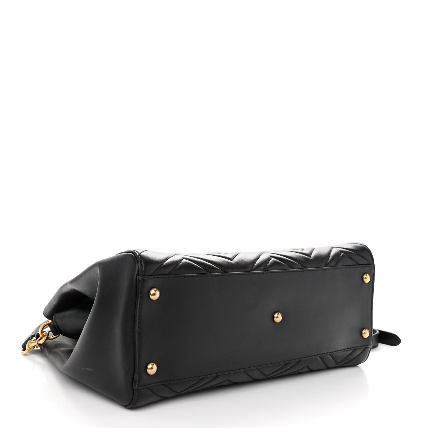 Calfskin Matelasse Medium GG Marmont Tote Black
