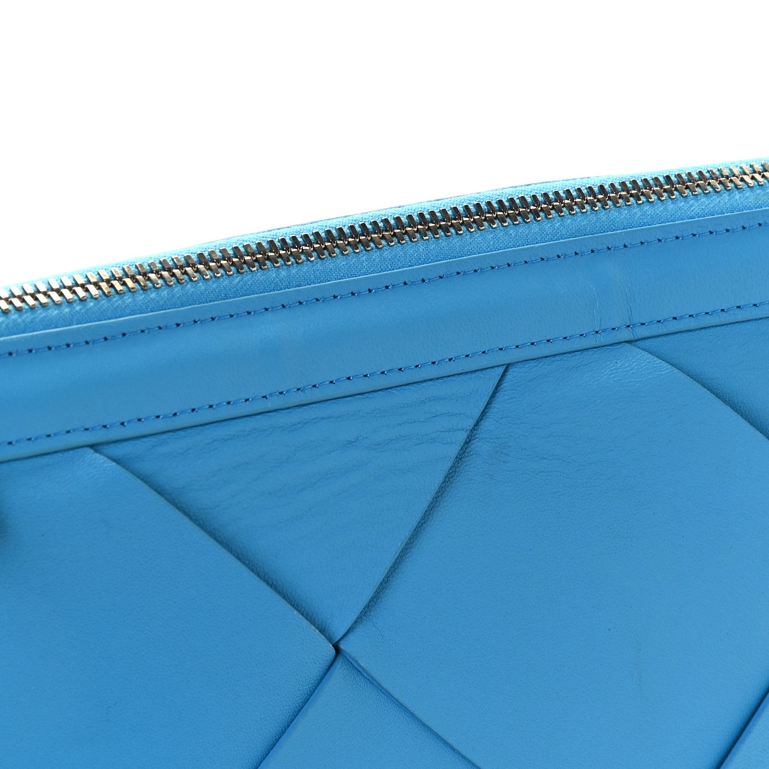 Bottega Veneta Nappa Maxi Blown Up Intrecciato Pouch Clutch Swimming Pool 12 of 13