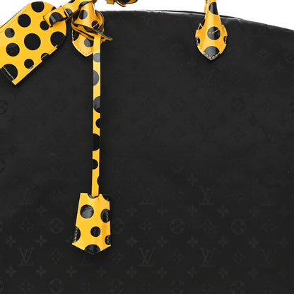 Louis Vuitton Nylon Monogram Kusama Infinity Dots Lockit GM Black Yellow 8 of 13