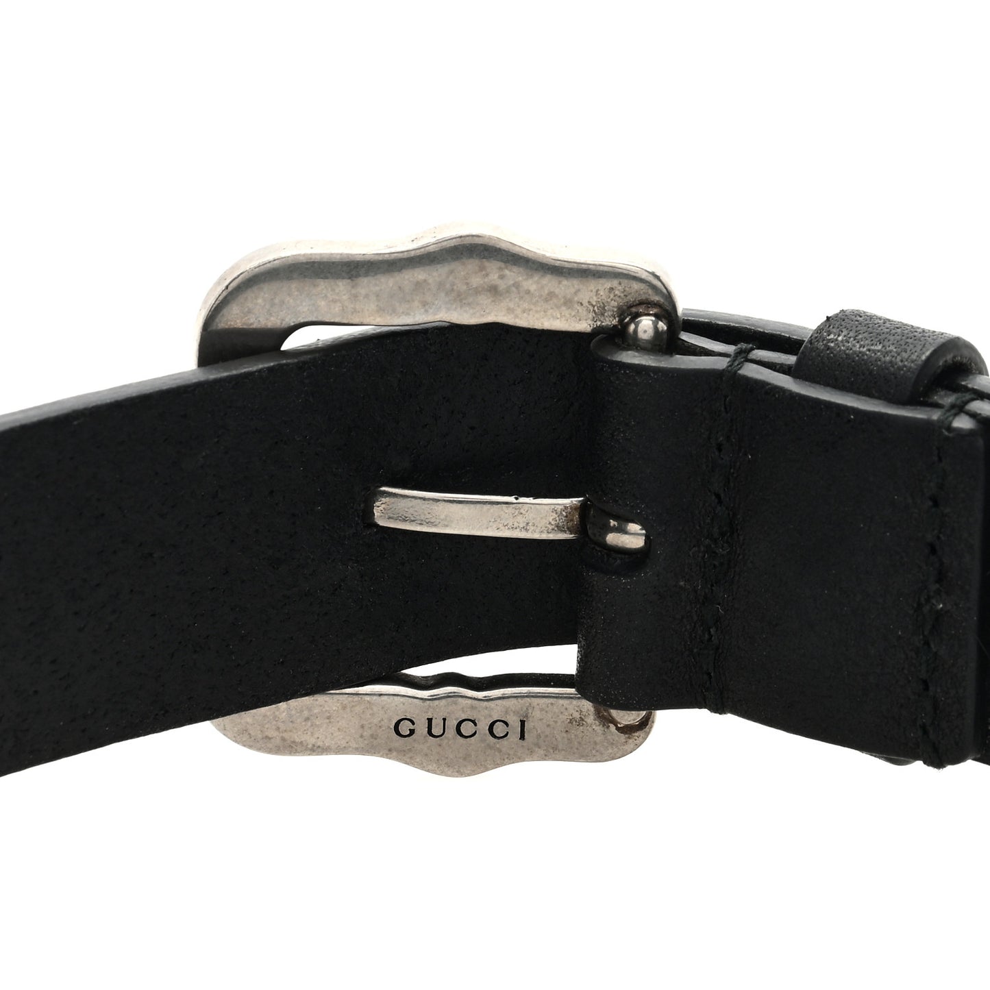 Calfskin Feline Head Choker Black