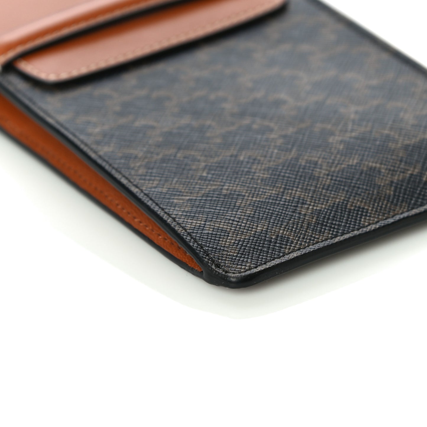 Triomphe Canvas Lambskin Phone Pouch With Flap Tan