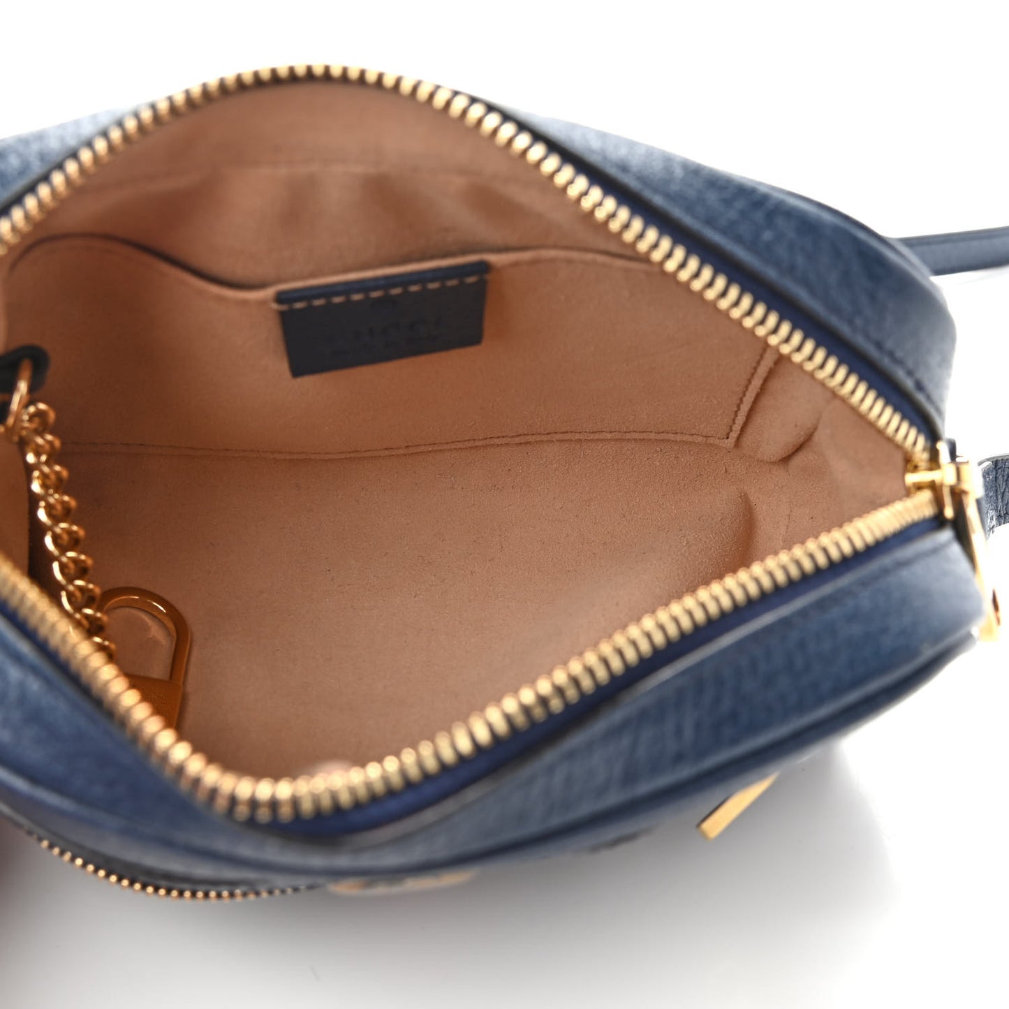 Calfskin Web Mini Ophidia Shoulder Bag Navy