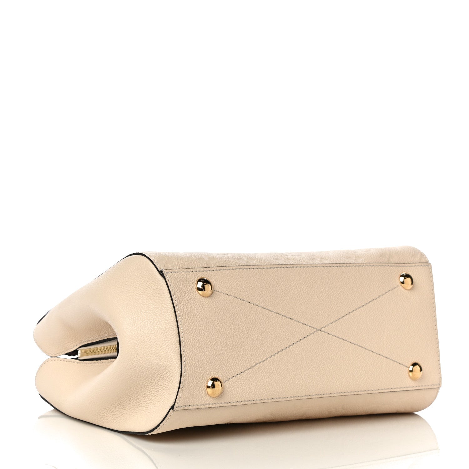 Louis Vuitton Empreinte Braided Montaigne MM Creme Beige Caramel 3 of 7