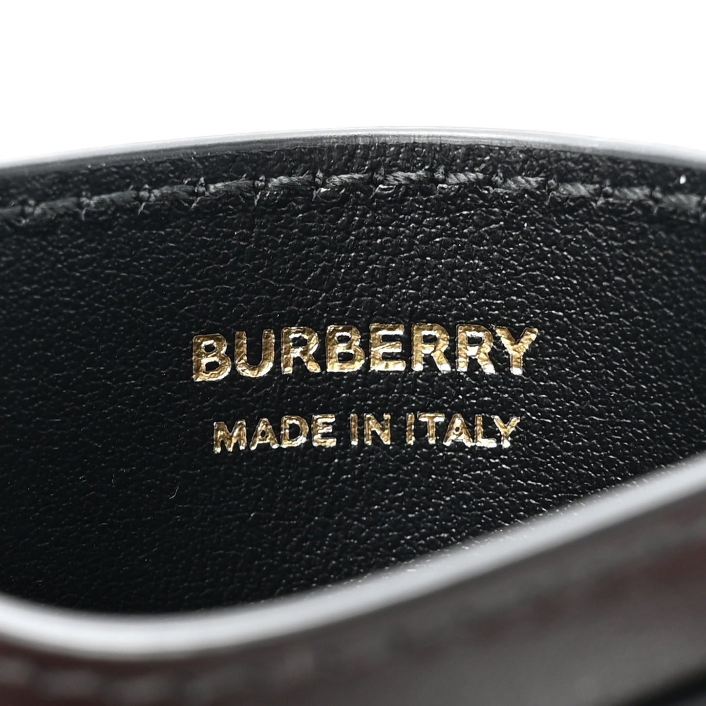 Smooth Calfskin Vintage Check Sandon Card Case Black