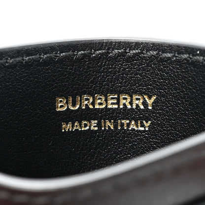 Burberry Smooth Calfskin Vintage Check Sandon Card Case Black 6 of 7