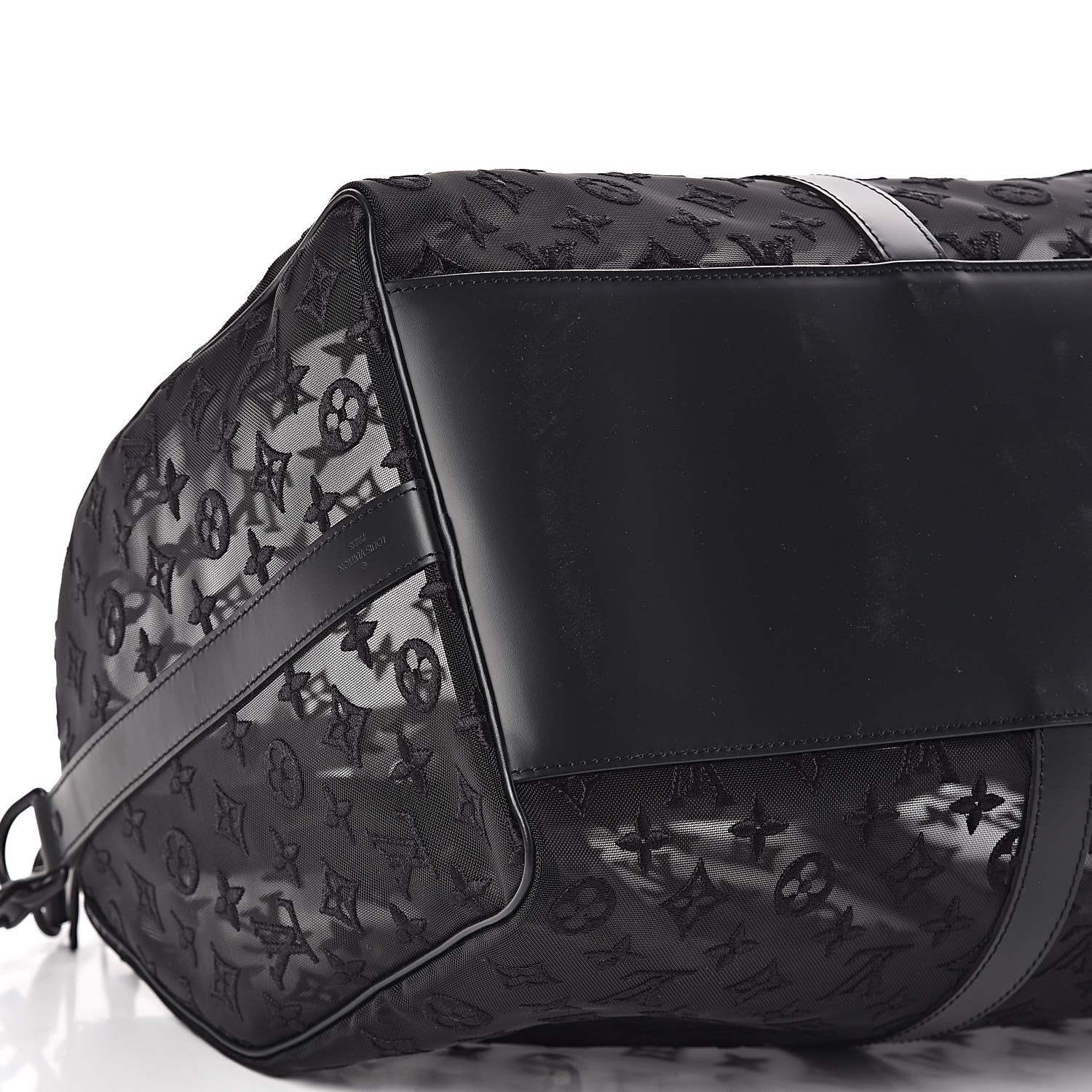Louis Vuitton Monogram See Through Keepall Bandouliere 50 Black 10 of 11