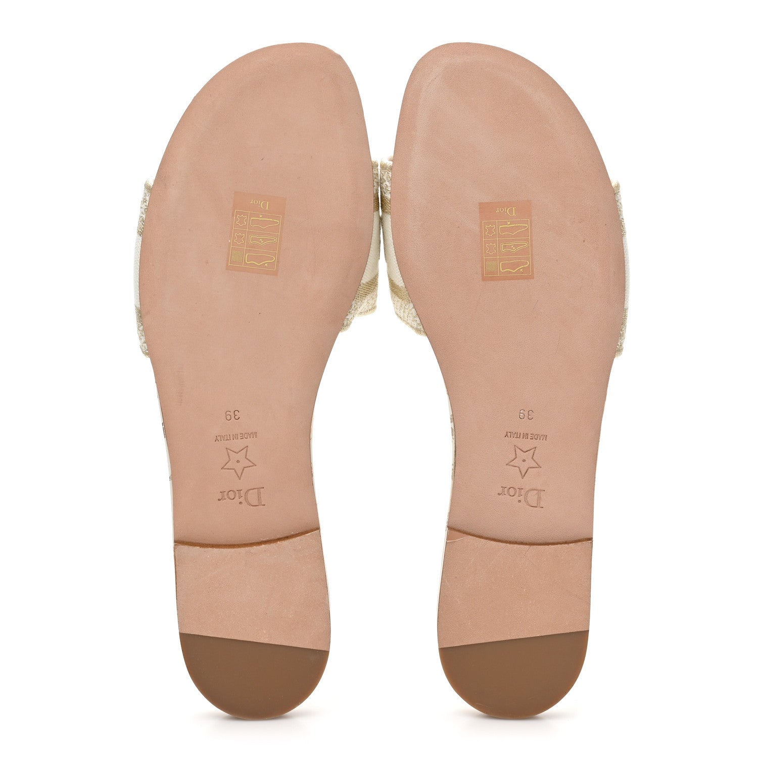 Christian Dior Canvas Lurex Jardin d'Hiver Embroidered Dway Flat Slide Sandals 39 White Palladium 5 of 8