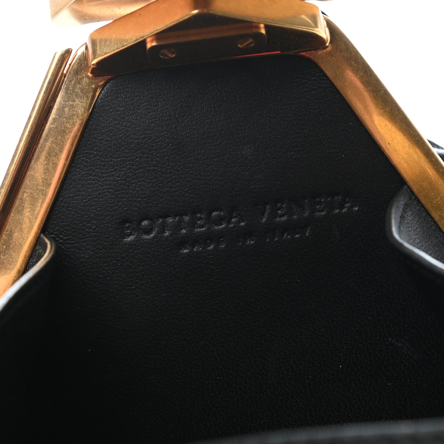 Bottega Veneta Calfskin Pyramid Bag Black 6 of 6