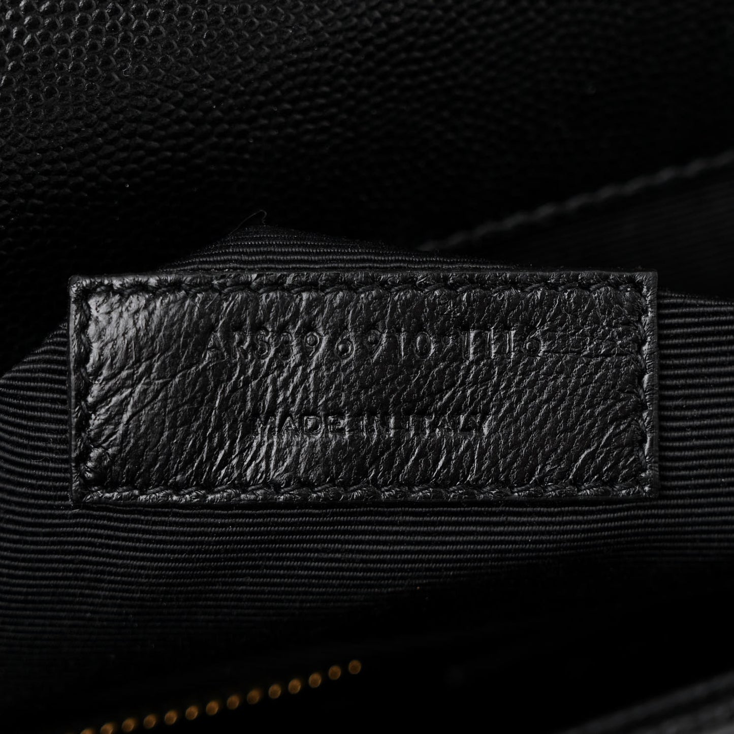 Grain De Poudre Matelasse Chevron Large Monogram Satchel Black