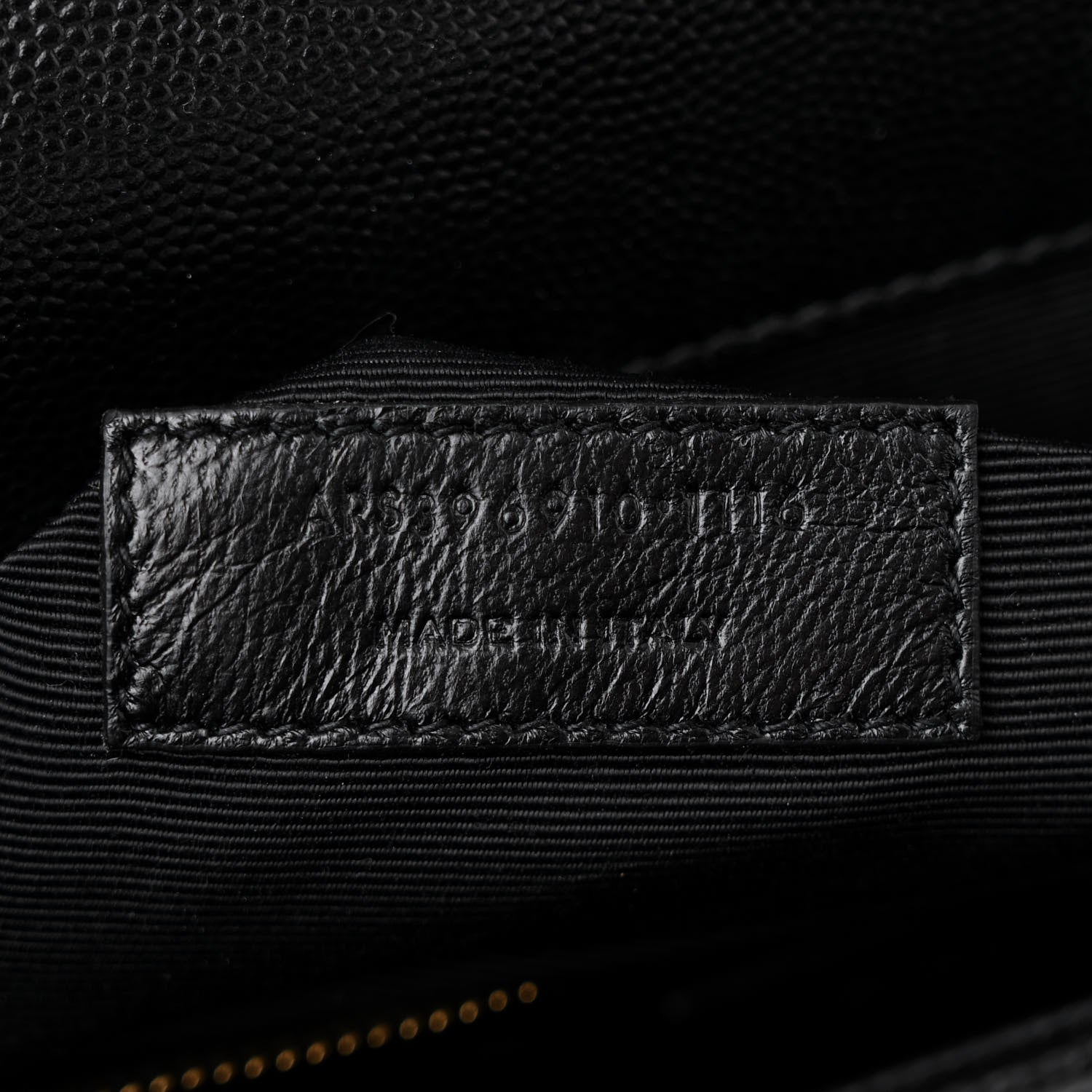 Saint Laurent Grain De Poudre Matelasse Chevron Large Monogram Satchel Black 6 of 10