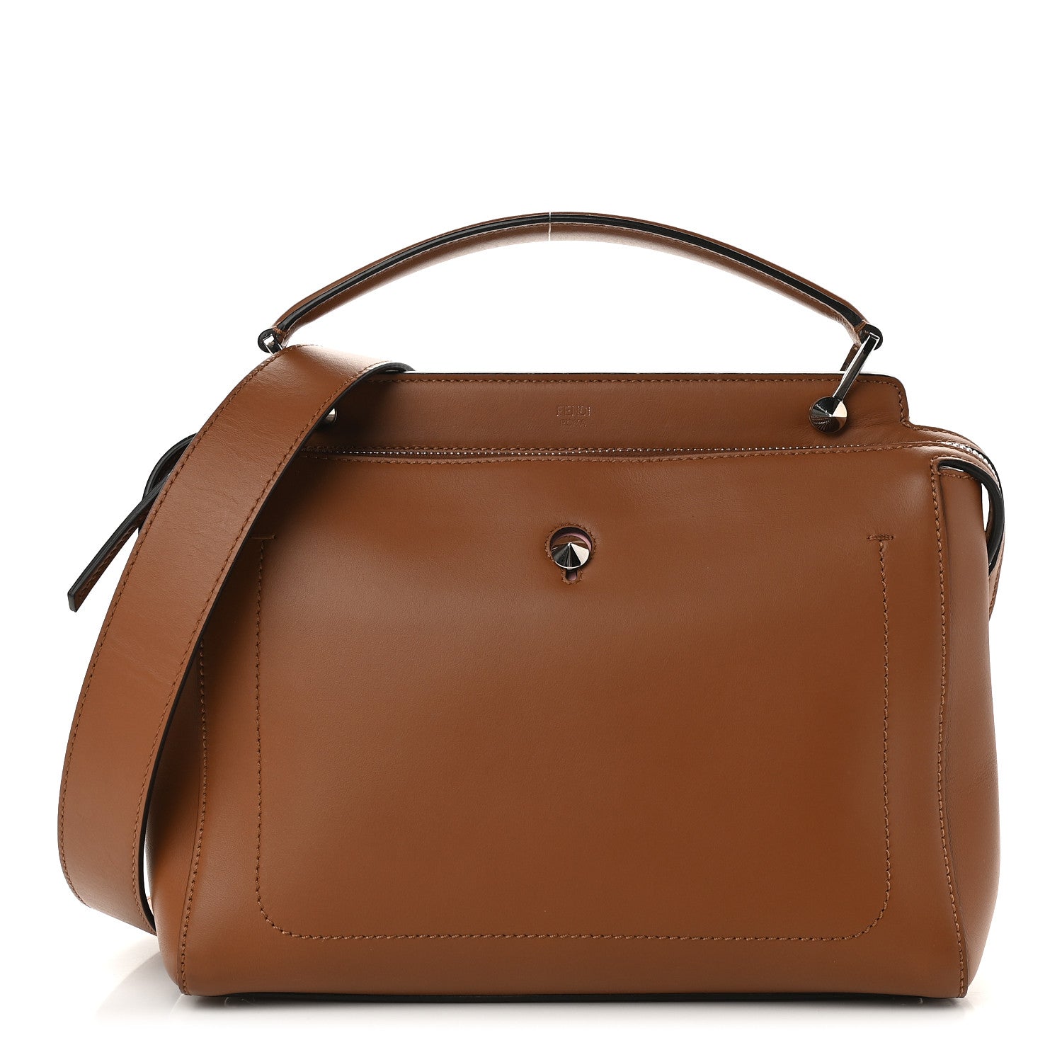 Fendi Vitello Baltico Dolce DotCom Satchel Corteccia Bubblegum 1 of 11