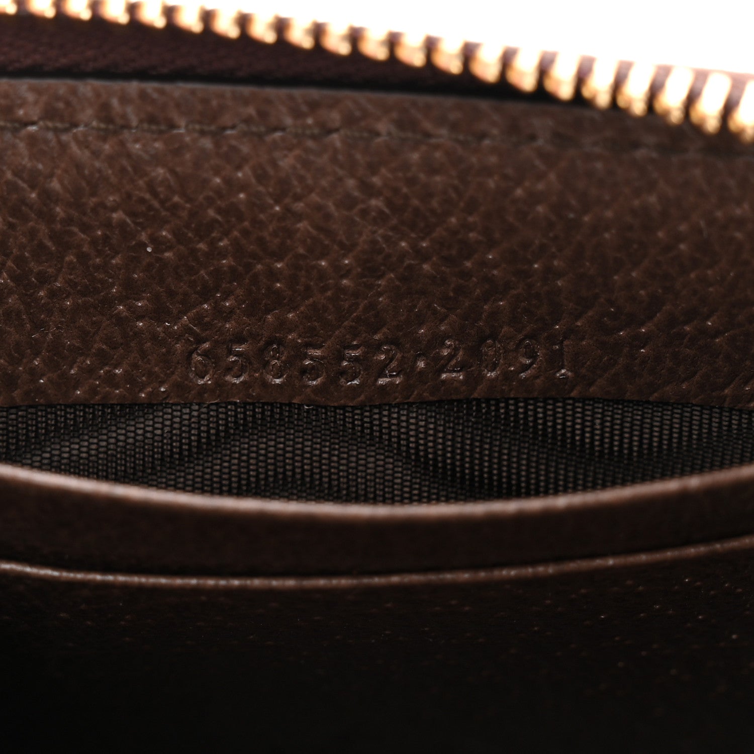 Gucci GG Supreme Monogram Textured Dollar Calfskin Web Ophidia Zip Around Card Case Wallet Beige Ebony New Acero 7 of 8