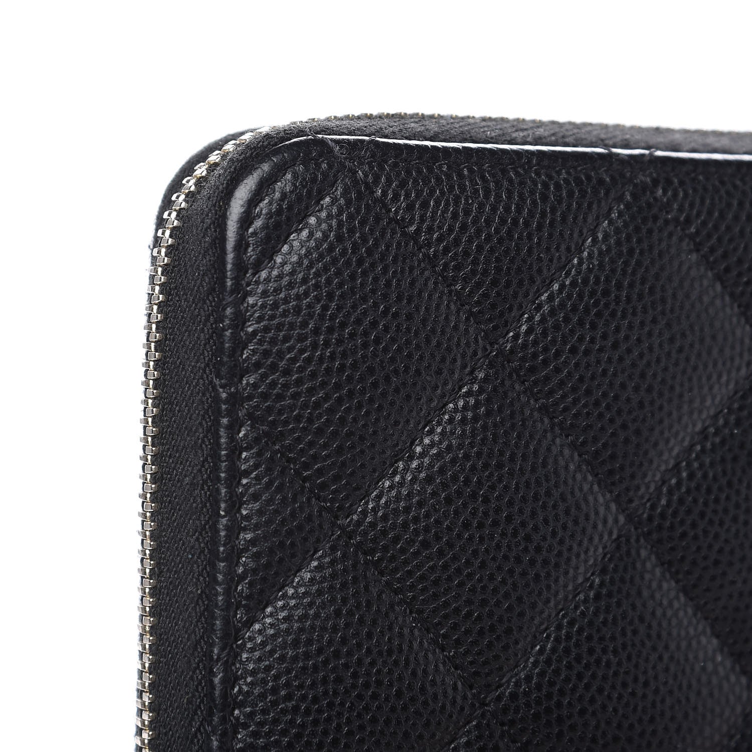 Chanel Caviar Quilted Medium Zip Around Wallet Black 8 of 10
