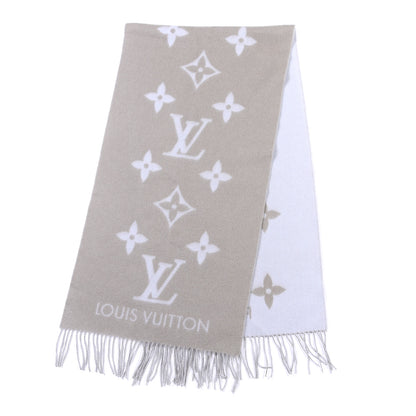 Louis Vuitton Cashmere Monogram Reykjavik Scarf Greige 2 of 4