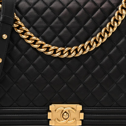 Chanel Calfskin Quilted Large Boy Flap Black 9 of 13