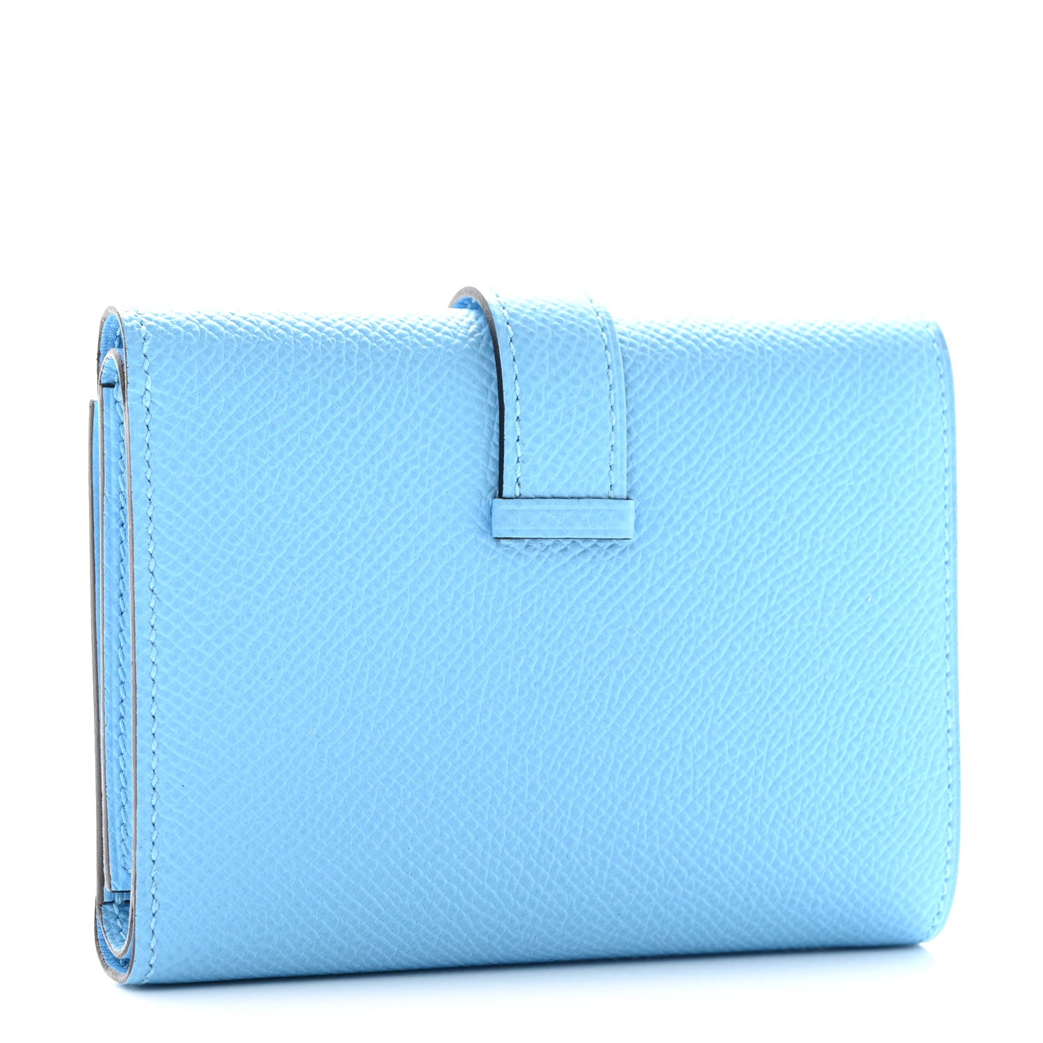 Hermes Epsom Tri-Fold Compact Bearn Wallet Celeste 3 of 7