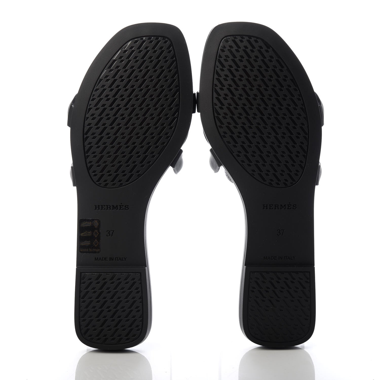 Hermes Rubber Aloha Sandals 37 Black 6 of 9