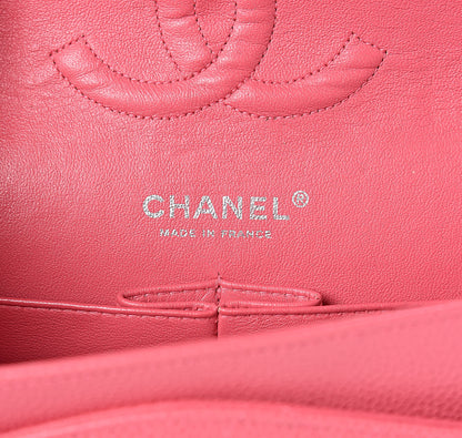 Chanel Caviar Quilted Medium Double Flap Dark Pink 8 of 11