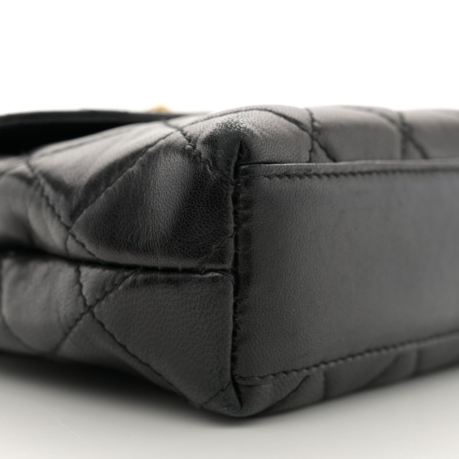Chanel Lambskin Quilted Mini Flap Waist Belt Bag Black 9 of 12