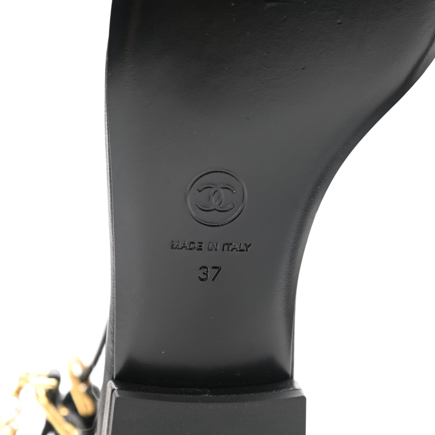 Lambskin Pearl Ankle Strap Sandals 37 Black