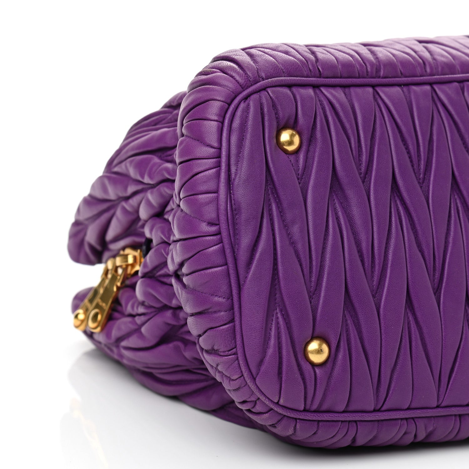 Miu Miu Nappa Matelasse Bauletto Top Handle Petunia 10 of 13