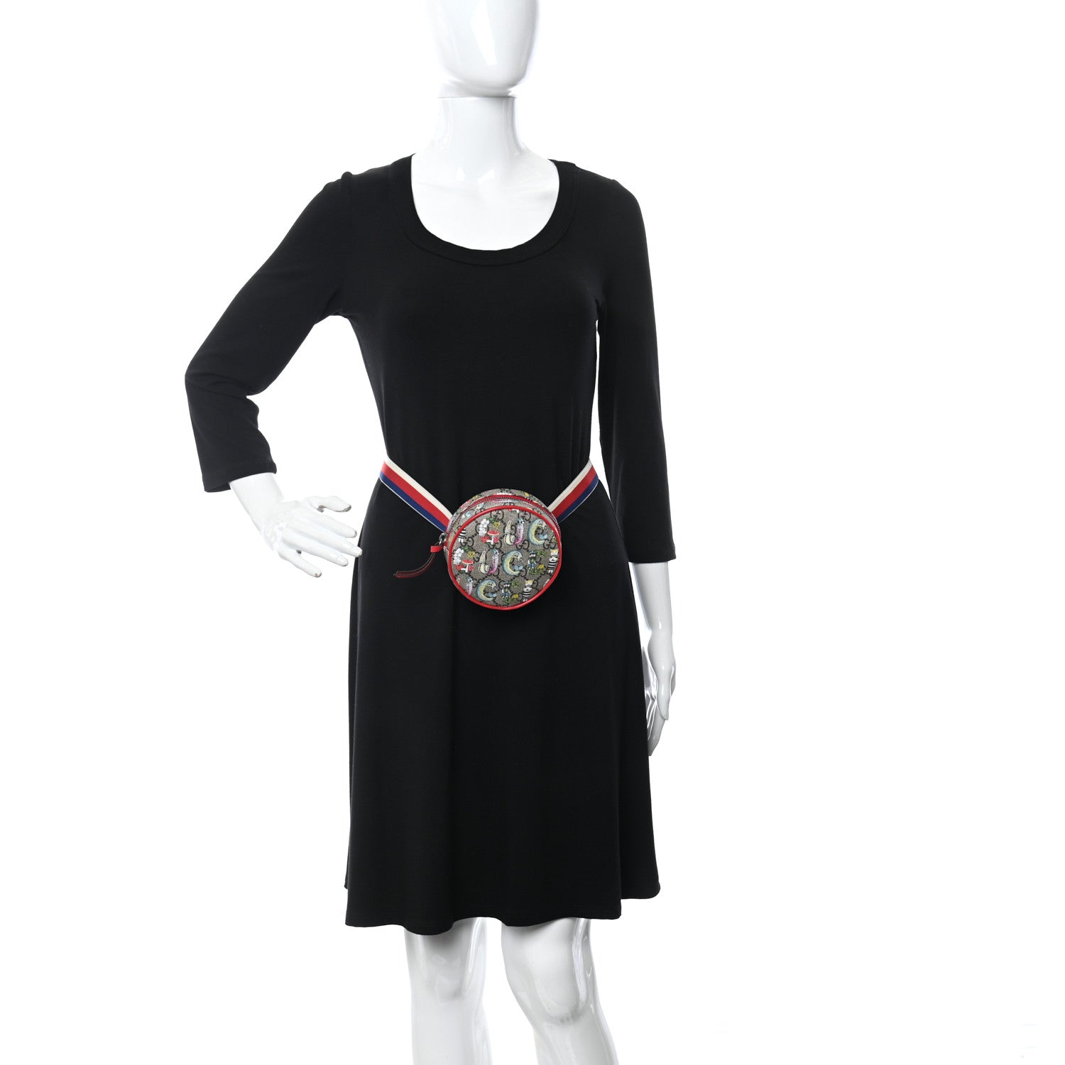 Gucci GG Supreme Monogram Web Childrens Print Round Belt Bag Multicolor 2 of 10