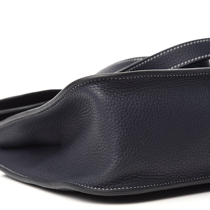 Hermes Taurillon Clemence Halzan 31 GM Bleu Nuit 6 of 11
